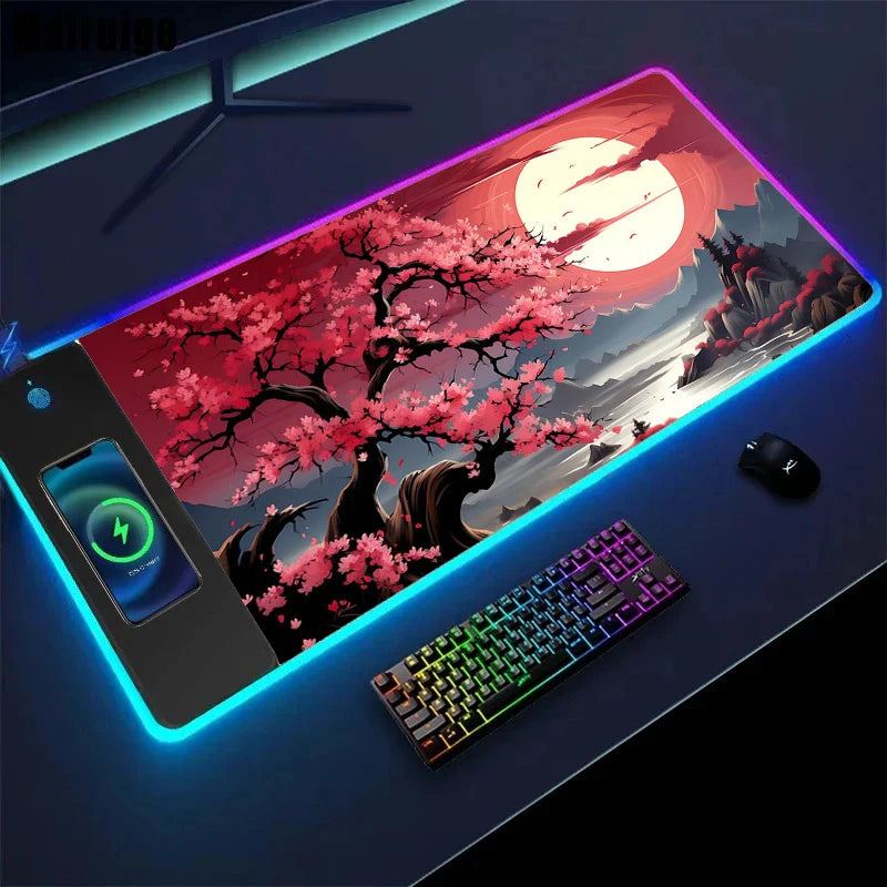 Mouse Pad com Carregamento Sem Fio