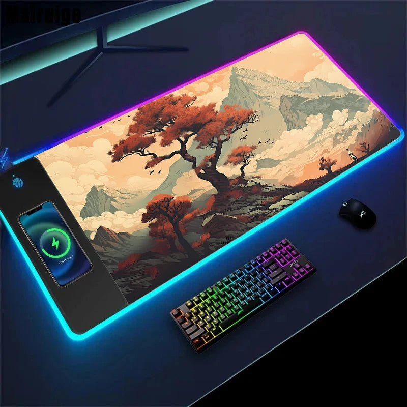 Mouse Pad com Carregamento Sem Fio