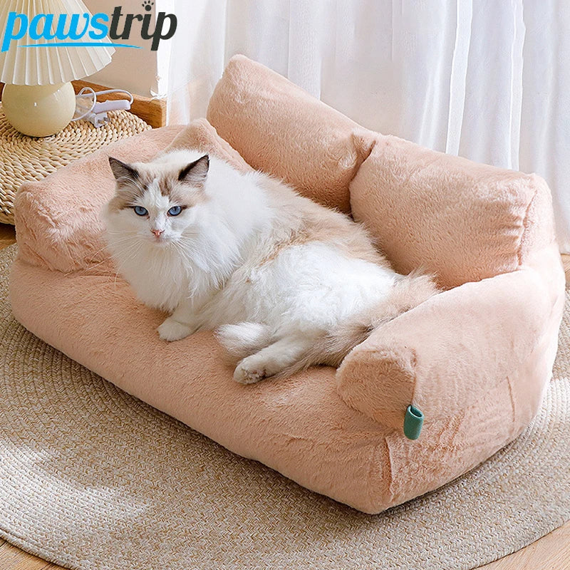 Cama de pelúcia de luxo para gatos