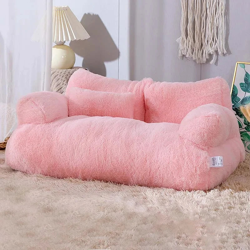 Cama de pelúcia de luxo para gatos